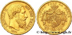 BELGIEN 20 Francs or Léopold II  tranche position A 1871 Bruxelles