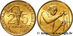 WEST AFRICAN STATES (BCEAO) 25 Francs BCEAO masque / chimiste 2002 Paris
