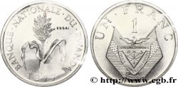 RWANDA Essai de 1 Franc emblème / mil 1977 Paris