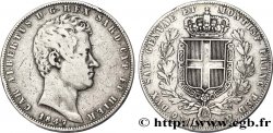 ITALY - KINGDOM OF SARDINIA 5 Lire Charles Albert 1847 Gênes
