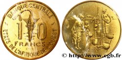 WEST AFRICAN STATES (BCEAO) Essai de 10 Francs masque / femme et enfants au puits 1981 Paris