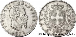 ITALIE 5 Lire Victor Emmanuel II 1873 Milan