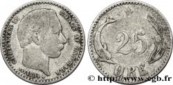 DINAMARCA 25 Ore Christian X roi du Danemark 1894 Copenhague