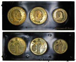 MONACO Essais de 10, 20 et 50 Centimes Rainier III 1962 Paris