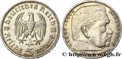 DEUTSCHLAND 5 Reichsmark Aigle / Maréchal Paul von Hindenburg 1935 Munich