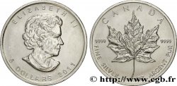 CANADA 5 Dollars (1 once) Proof feuille d’érable / Elisabeth II 2011