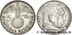 ALLEMAGNE 5 Reichsmark Aigle / Maréchal Paul von Hindenburg 1938 Stuttgart - F
