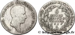 ALLEMAGNE - PRUSSE 1/6 Thaler Frédéric-Guillaume III roi de Prusse 1816 Berlin