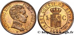 ESPAGNE 1 Centimo Alphonse XIII  / armes couronnée S.L. - .V. 1906 Madrid