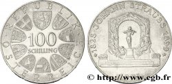 AUTRICHE 100 Schilling 150e anniversaire de la naissance de Johann Strauss 1975