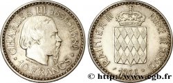 MONACO 10 Francs Charles III / écu couronné 1966 Paris