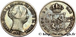 ESPAGNE 1 Real Isabelle II / écu couronné 1852 Madrid
