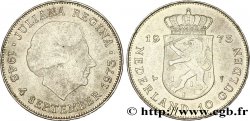 PAíSES BAJOS 10 Gulden 25e anniversaire de règne, reine Juliana 1973 Utrecht