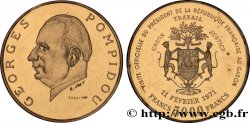 GABON Essai de 5.000 Francs , visite du président Georges Pompidou 1971