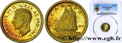 CANADA - GEORGES VI Essai de frappe 10 Cents Laiton 1937 -
