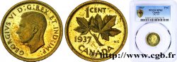 CANADA - GEORGES VI Essai de frappe 1 Cent Laiton 1937 -