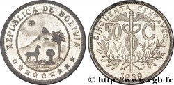 BOLIVIA - REPUBLIC Epreuve en étain (?) de 50 Centavos 1942 