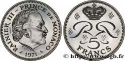 MONACO Essai de 5 Francs Rainier III 1971 Paris SPL