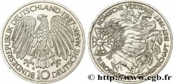 ALLEMAGNE 10 Mark / 30e anniversaire du Traité de Rome et de l’Union Européenne 1987 Karlsruhe - G