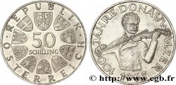 AUTRICHE 50 Schilling 100e anniversaire de la Valse du Danube Bleu par Johann Strauss 1967