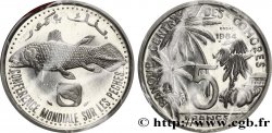 COMORES Essai de 5 Francs poisson coelacanthe / cocotiers 1984 Paris