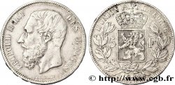 BELGIQUE 5 Francs Léopold II 1868