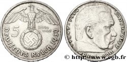 ALLEMAGNE 5 Reichsmark aigle / Maréchal Paul von Hindenburg 1939 Vienne