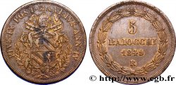 VATICAN AND PAPAL STATES 5 Baiocchi 1849 Rome