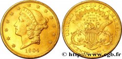 ÉTATS-UNIS D AMÉRIQUE 20 Dollars or Liberty , avec In God we trust 1904 Philadelphie
