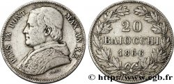 VATICAN AND PAPAL STATES 20 Baiocchi Pie IX an XX 1866 Rome