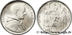 VATICAN ET ÉTATS PONTIFICAUX 2 Lire frappe au nom de Paul VI an VI (1968) arme / multiplication des pains N.D. Rome