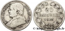 VATICAN AND PAPAL STATES 20 Baiocchi Pie IX an XVII 1863 Rome