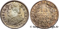 ITALY - PAPAL STATES - PIUS IX (Giovanni Maria Mastai Ferretti) 10 Soldi an XXIII 1869 Rome