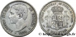 SPAIN 5 Pesetas Alphonse XII 1876 Madrid