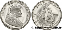 VATICAN ET ÉTATS PONTIFICAUX 10000 Lire (Proof) Jean-Paul II / le baptême du Christ par Saint Jean Baptiste 1996 Rome