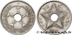 CONGO BELGE 10 Centimes monogramme A (Albert) couronné 1911 