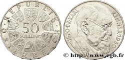 AUSTRIA 50 Schilling 100e anniversaire de la naissance du Dr Karl Renner,1er président de la 2e république 1970
