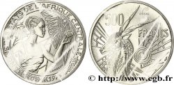 ÉTATS DE L AFRIQUE CENTRALE Essai de 500 Francs femme / antilope lettre ‘D’ Gabon 1976 Paris