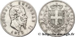 ITALIE 5 Lire Victor Emmanuel II 1873 Milan