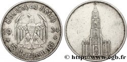 GERMANY 5 Reichsmark église de la garnison de Potsdam 1934 Hambourg - J