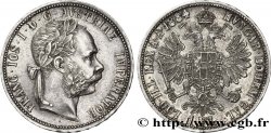 AUSTRIA 1 Florin François-Joseph Ier tête laurée 1884 Vienne
