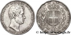 ITALIEN - KÖNIGREICH SARDINIEN 5 Lire Charles Albert 1842 Gênes