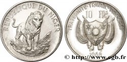 NIGER 10 Francs lion / emblème 1968 