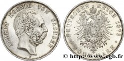 DEUTSCHLAND - SACHSEN 5 Mark roi Albert de Saxe 1875 Muldenhütten - E