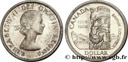 CANADA 1 Dollar Elisabeth II / Colombie Britannique 1958  TTB+