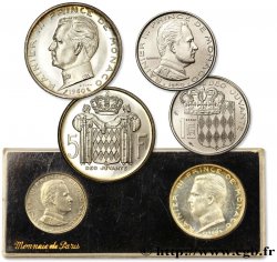 MONACO Boîte de 1 et 5 francs ESSAI Rainier III 1960 Paris