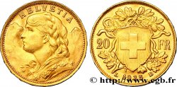 SUIZA 20 Francs or  Vreneli  1935 Berne