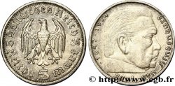 GERMANIA 5 Reichsmark Aigle / Maréchal Paul von Hindenburg 1935 Berlin