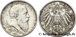 ALEMANIA - BADEN 2 Mark 50 ans de règne de Frédéric 1902 Karlsruhe