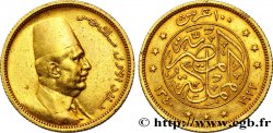ÉGYPTE 100 Piastres, or jaune roi Fouad AH1340 1922 